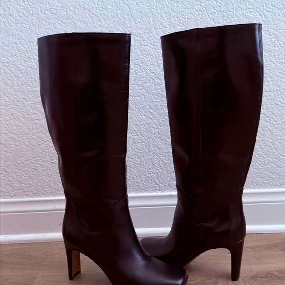 Vince Camuto Dark Brown Heeled Boots - Picture 1 of 3